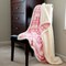 Hastings Home Hastings Home Fleece Sherpa Blanket Throw - Pink Snowflakes 637190TSN - alternate 2